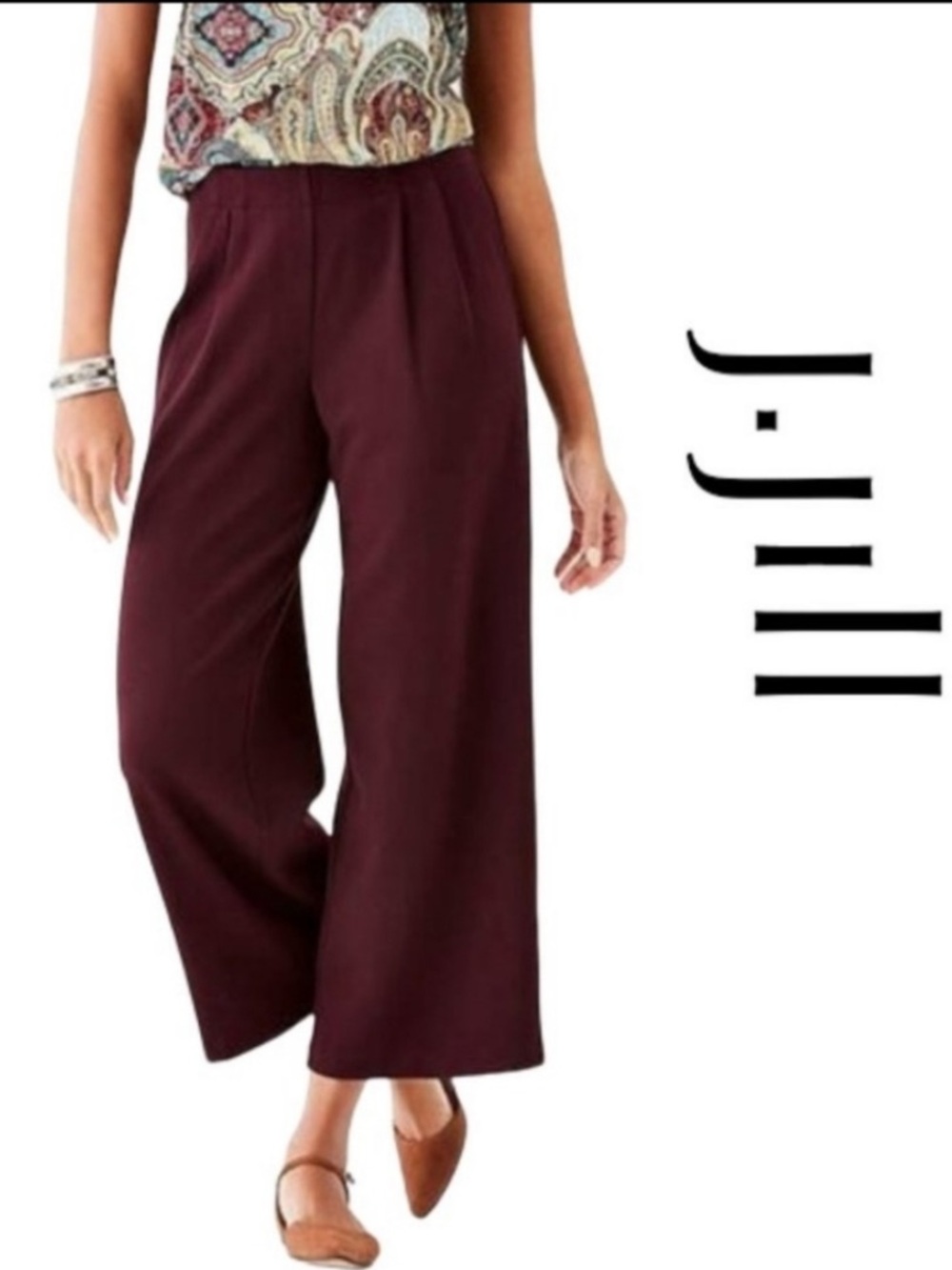 J. Jill Ponte Full Leg Cropped Pants Camel Size Medium NWTS